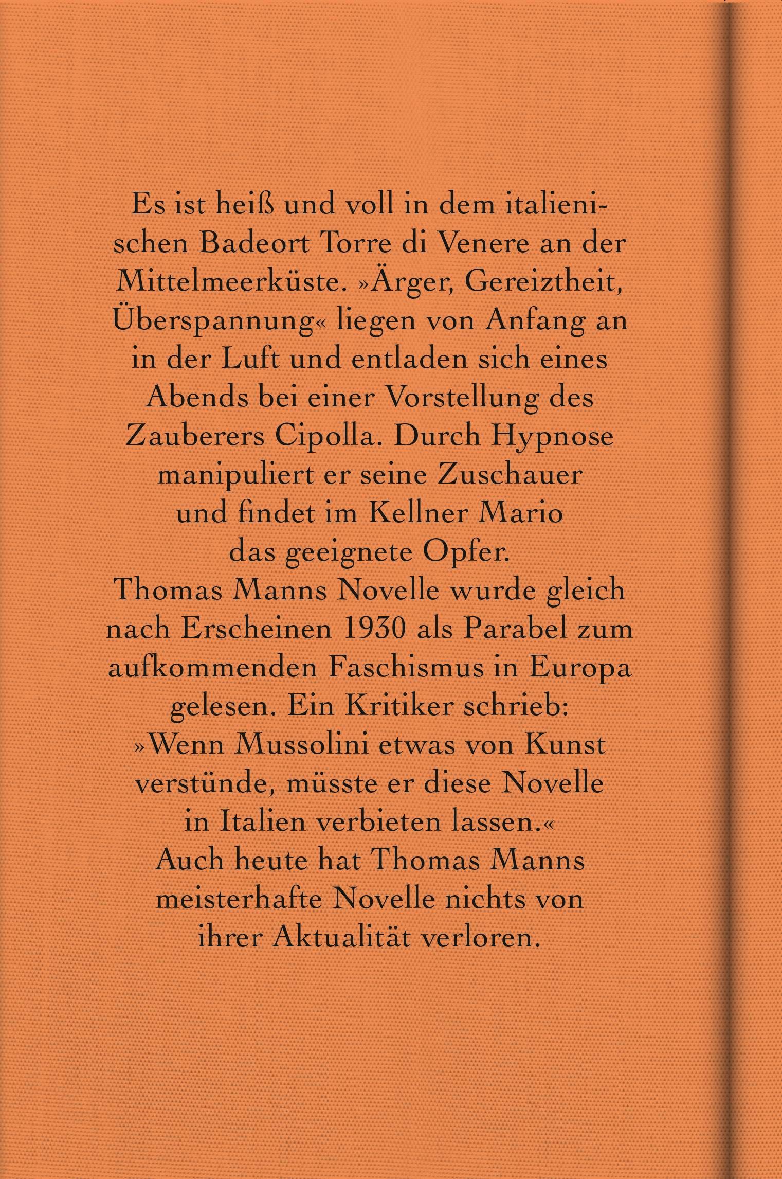 Rückseite: 9783103975529 | Mario und der Zauberer | Ein tragisches Reiseerlebnis | Thomas Mann