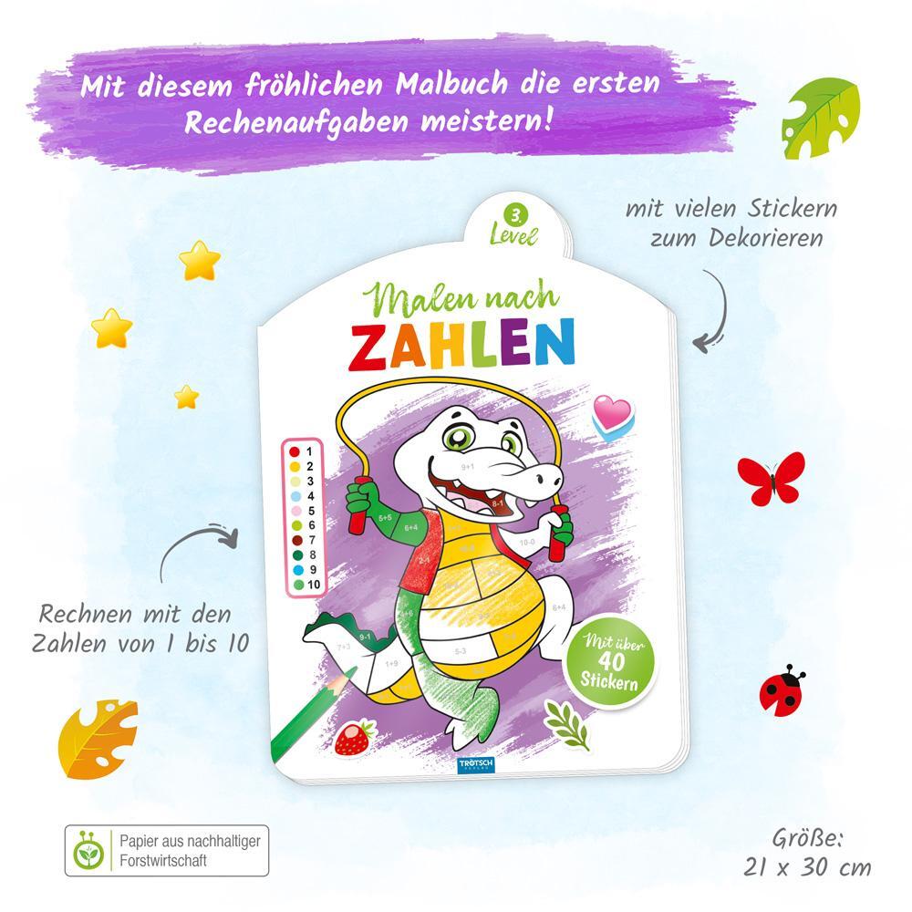 Bild: 9783988023339 | Trötsch Malen nach Zahlen 3. Level Malbuch | KG | Taschenbuch | 16 S.