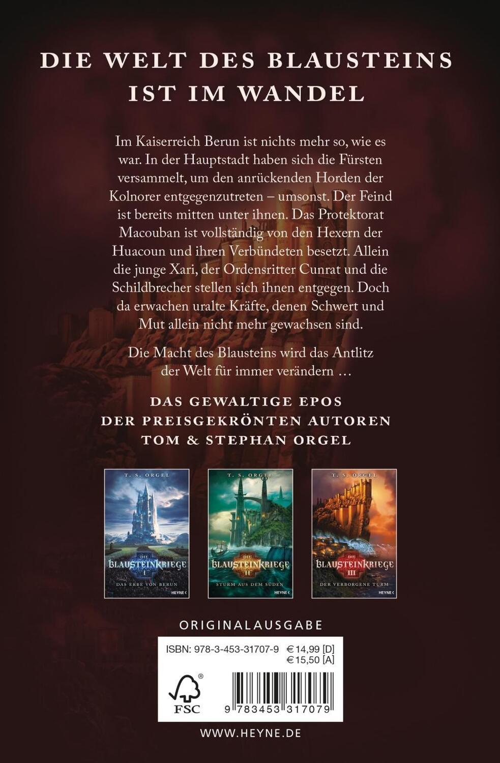 Bild: 9783453317079 | Die Blausteinkriege 03 - Der verborgene Turm | T. S. Orgel | Buch