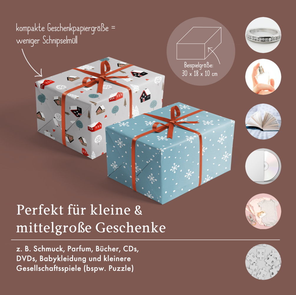 Bild: 4260615910637 | Geschenkpapier Set Weihnachten: Skandinavische Winterlandschaft | 4 S.