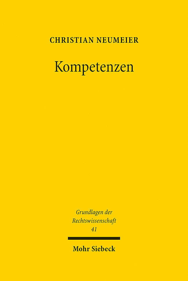 Cover: 9783161607257 | Kompetenzen | Zur Entstehung des deutschen öffentlichen Rechts | Buch