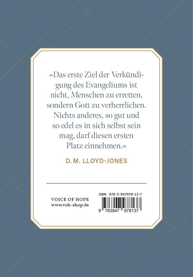 Rückseite: 9783947978137 | Was ist biblische Verkündigung? | Kleine VOH-Reihe | Lloyd-Jones