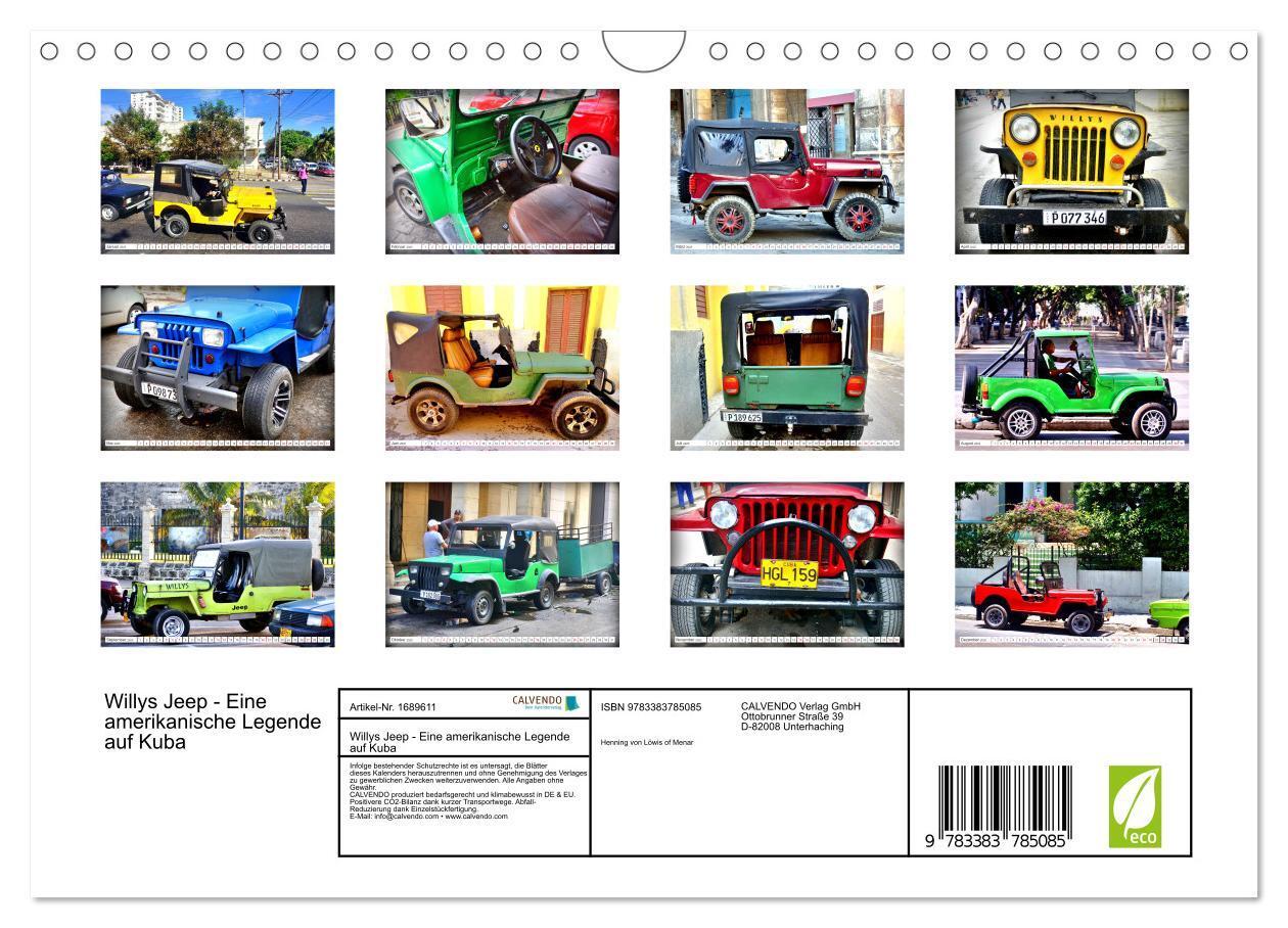 Bild: 9783383785085 | Willys Jeep - Eine amerikanische Legende auf Kuba (Wandkalender...