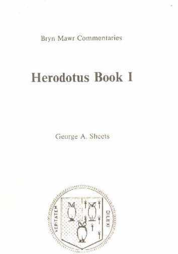 Cover: 9780929524139 | Herodotus: Book 1 | Text in Greek, Commentary in English | Herodotus