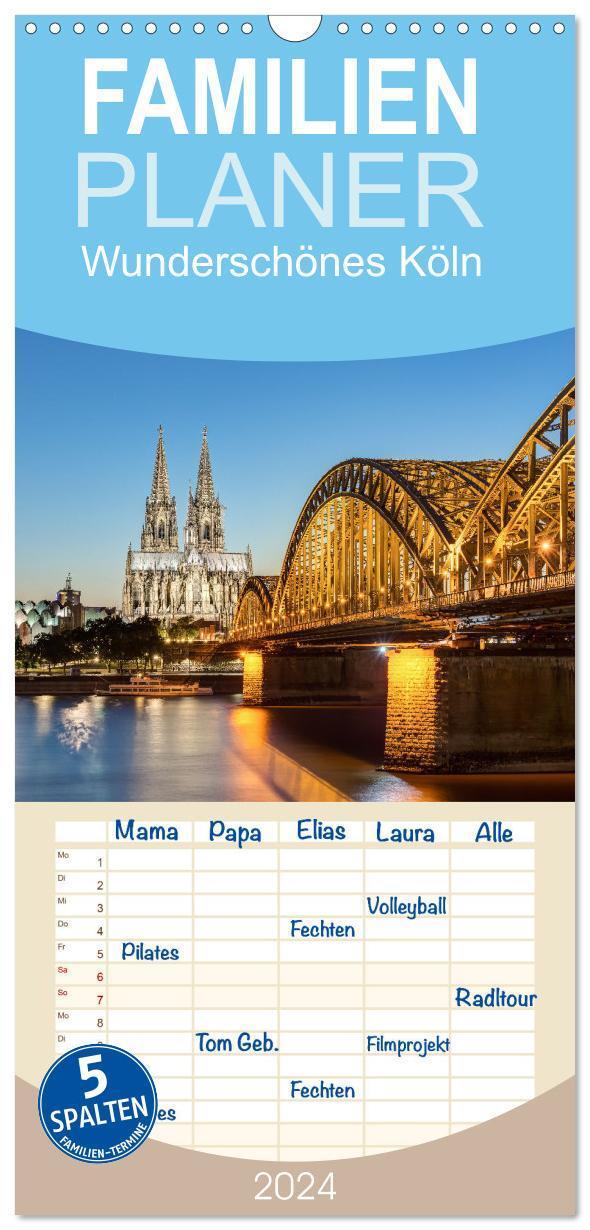 Cover: 9783675496996 | Familienplaner 2024 - Wunderschönes Köln mit 5 Spalten...