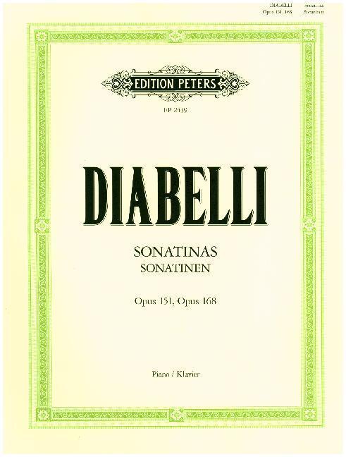 Cover: 9790014011376 | Sonatinen für Klavier op. 151 / 168 | Anton Diabelli | Taschenbuch
