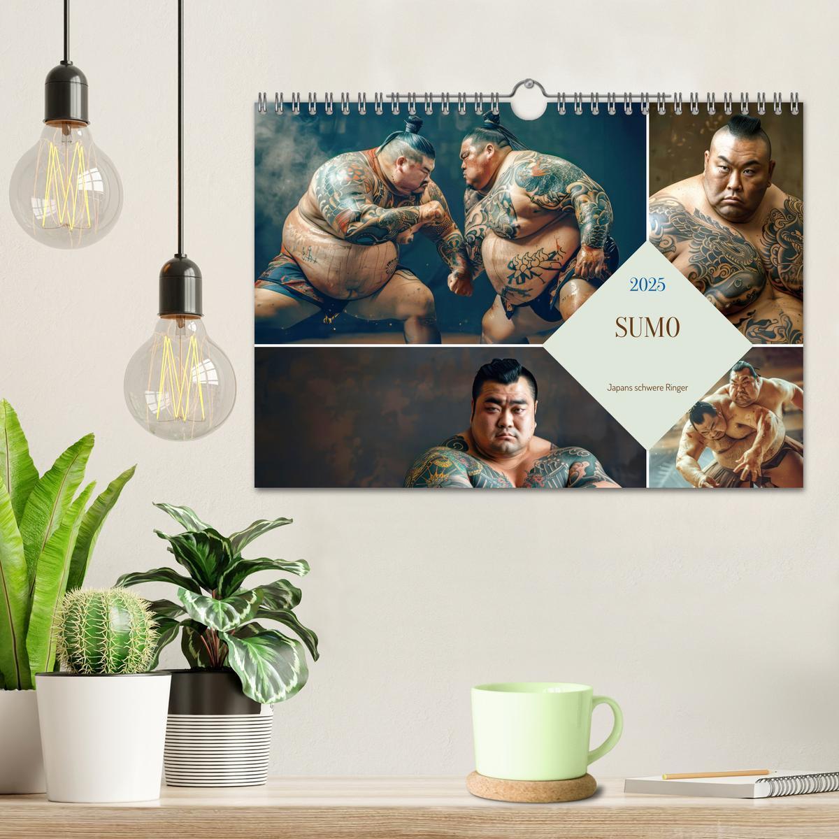 Bild: 9783383809613 | Sumo - Japans schwere Ringer (Wandkalender 2025 DIN A4 quer),...