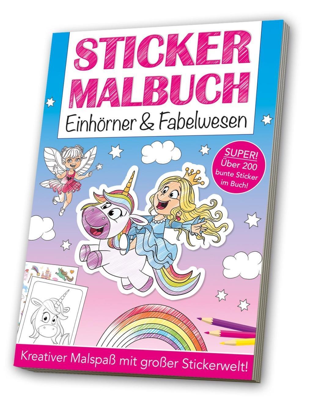 Cover: 4019393982806 | Stickermalbuch: Einhörner & Fabelwesen | Broschüre | Deutsch | 2017