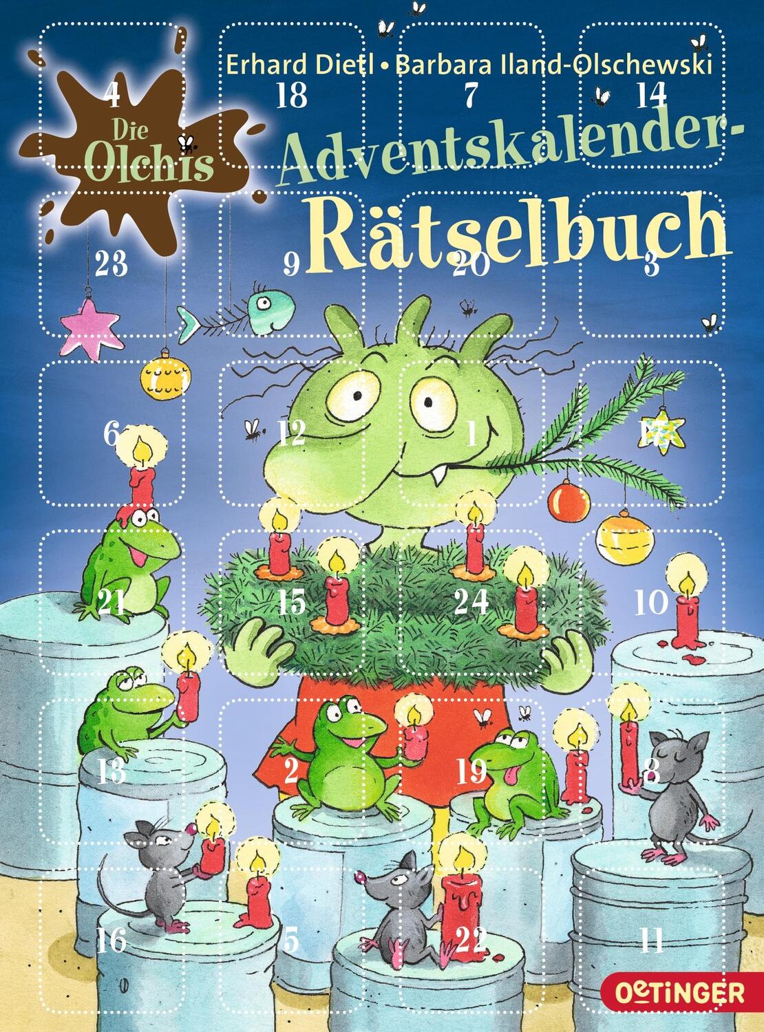 Cover: 9783841504333 | Die Olchis. Adventskalender-Rätselbuch | Erhard Dietl (u. a.) | Buch