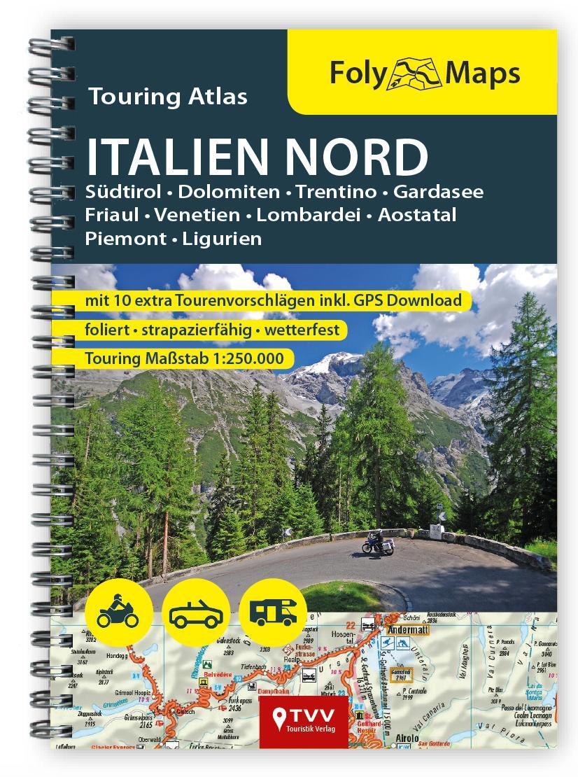 Cover: 9783937063584 | FolyMaps Touringatlas Italien Nord 1:250.000 | FolyMap Atlas | Buch