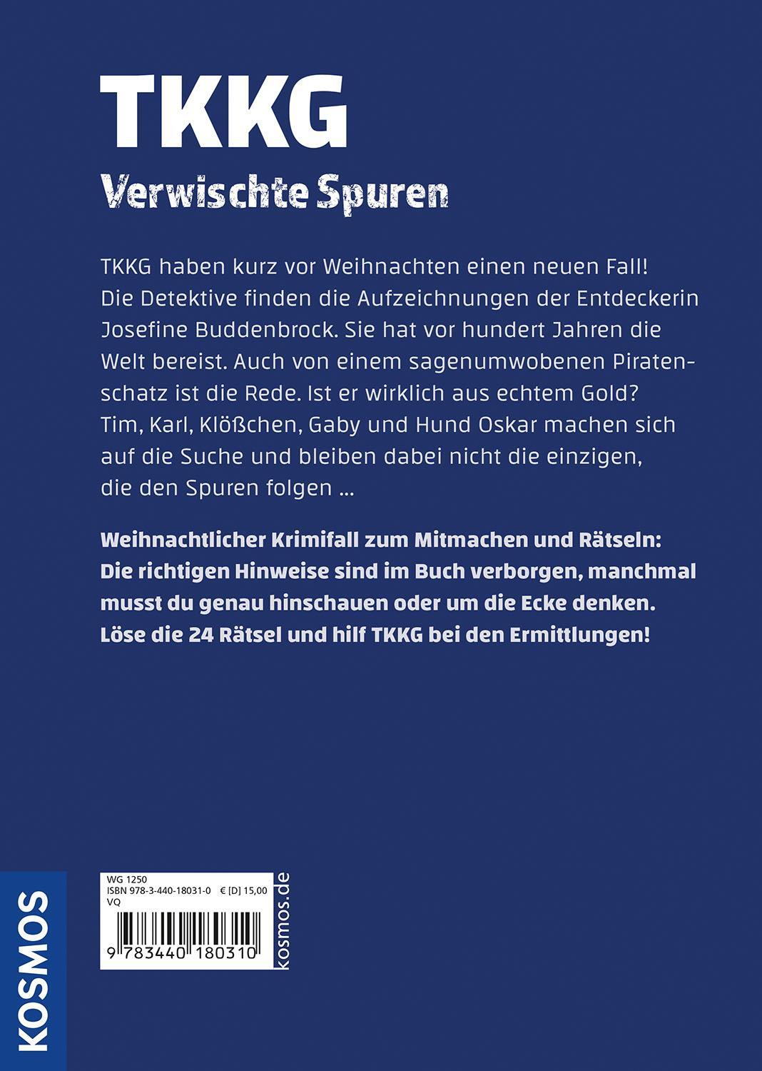 Rückseite: 9783440180310 | TKKG, Verwischte Spuren | Martin Hofstetter | Taschenbuch | 144 S.