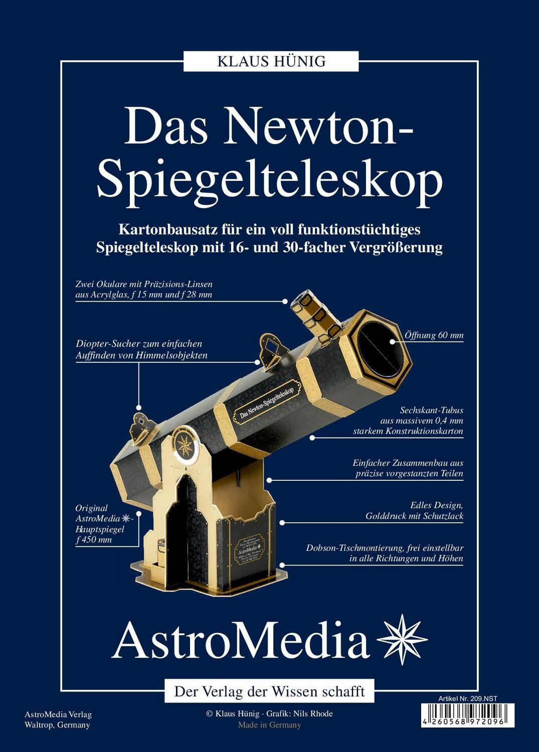 Cover: 9783935364263 | Das Newton-Spiegelteleskop | Klaus Hünig | Stück | Astro Media | 2003