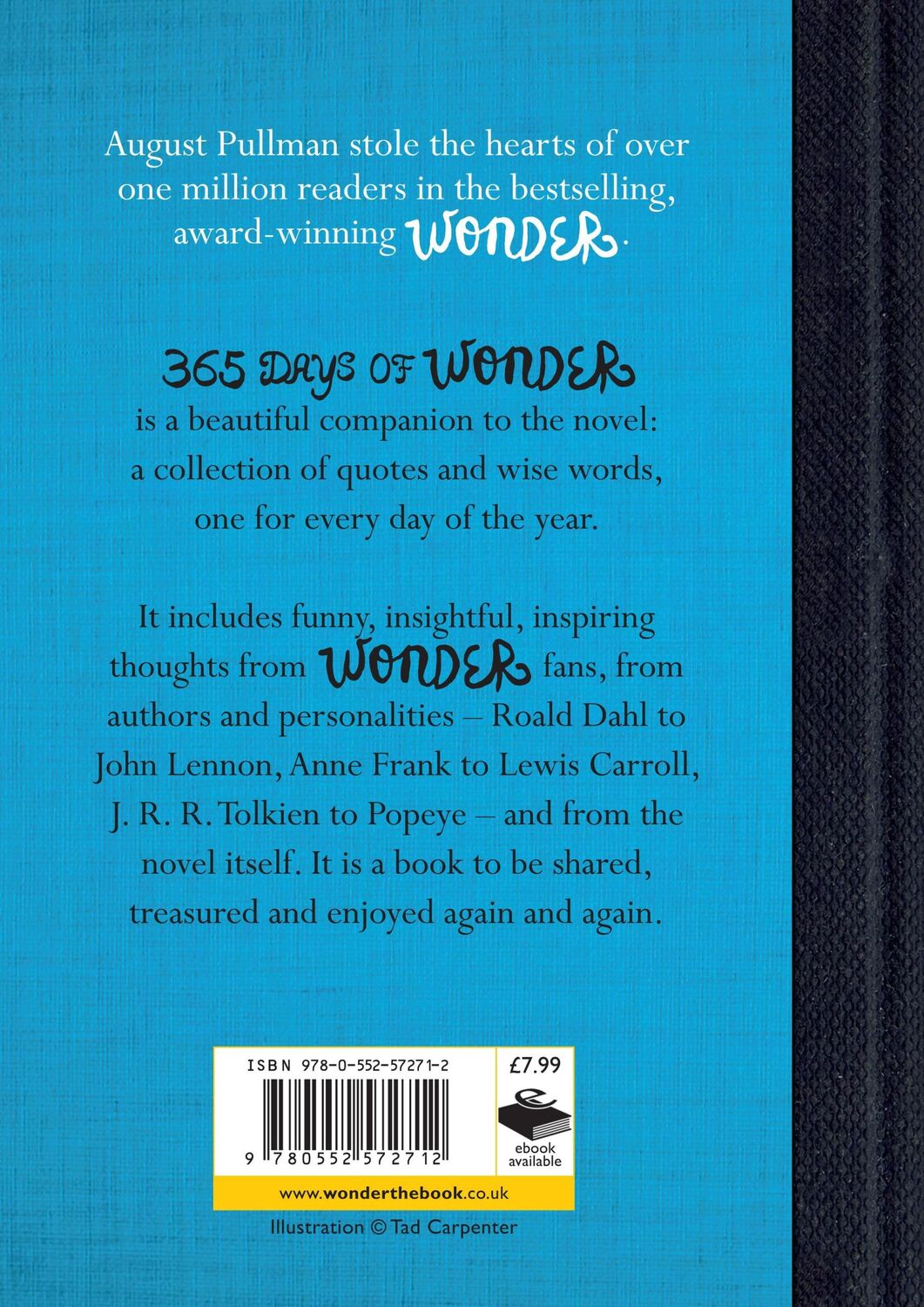 Rückseite: 9780552572712 | 365 Days of Wonder | R. J. Palacio | Taschenbuch | 431 S. | Englisch