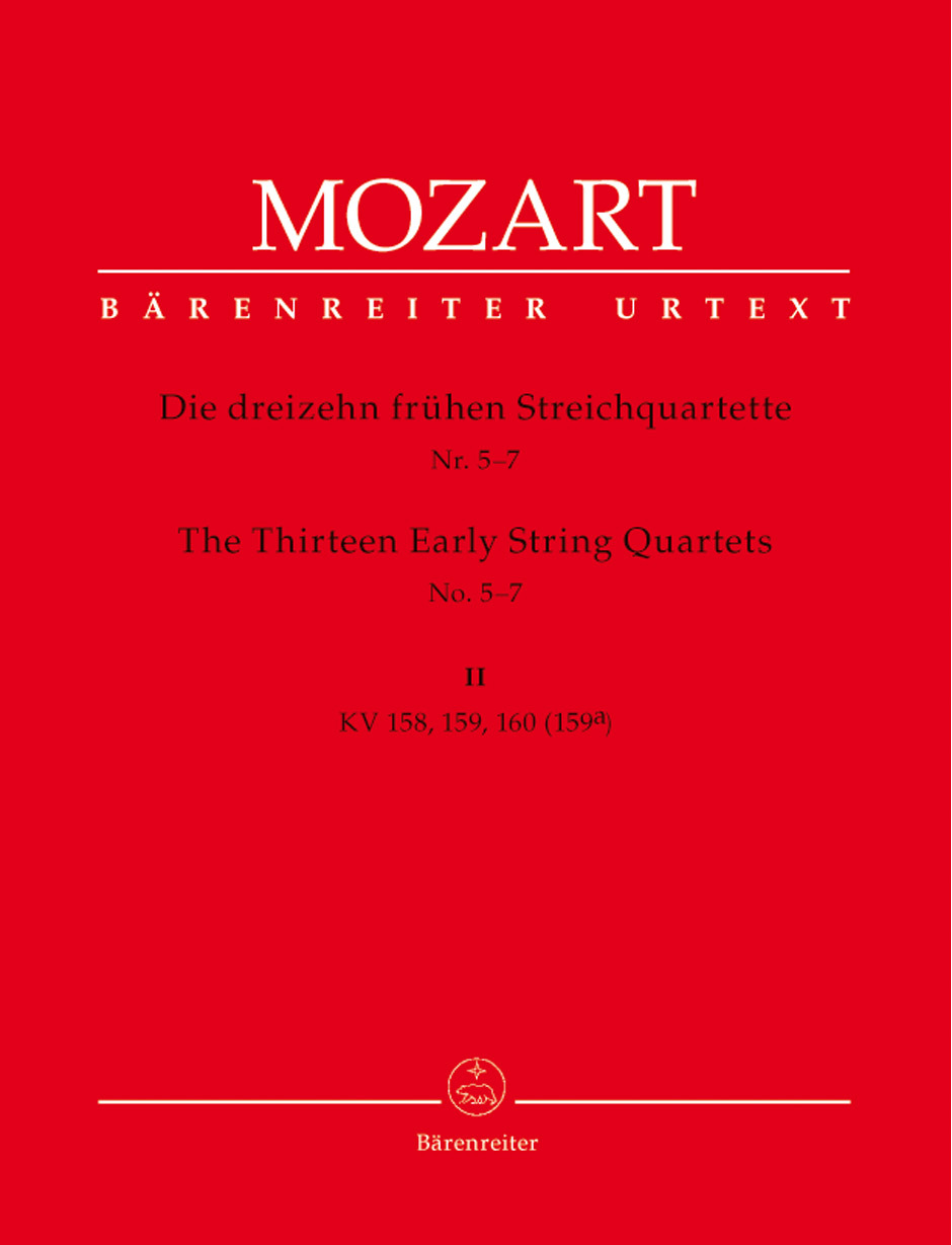 Cover: 9790006456956 | Die dreizehn frühen Streichquartette, Heft II Nr. 5-7 | Mozart | 2020