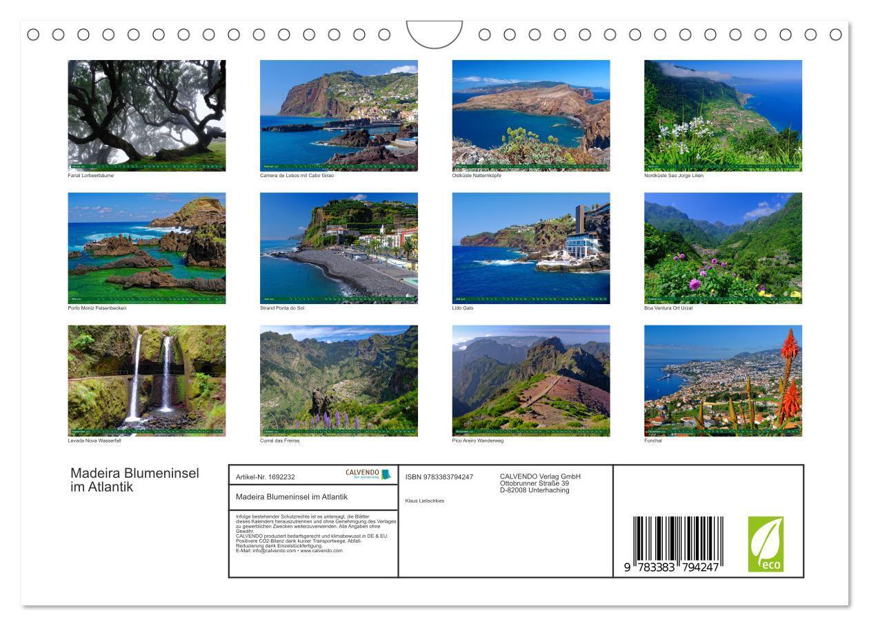 Bild: 9783383794247 | Madeira Blumeninsel im Atlantik (Wandkalender 2025 DIN A4 quer),...