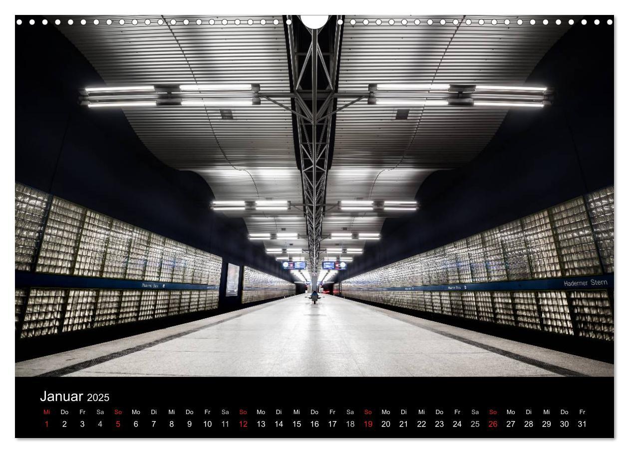 Bild: 9783435490370 | MetroMUC, Stationen im Untergrund Münchens (Wandkalender 2025 DIN...