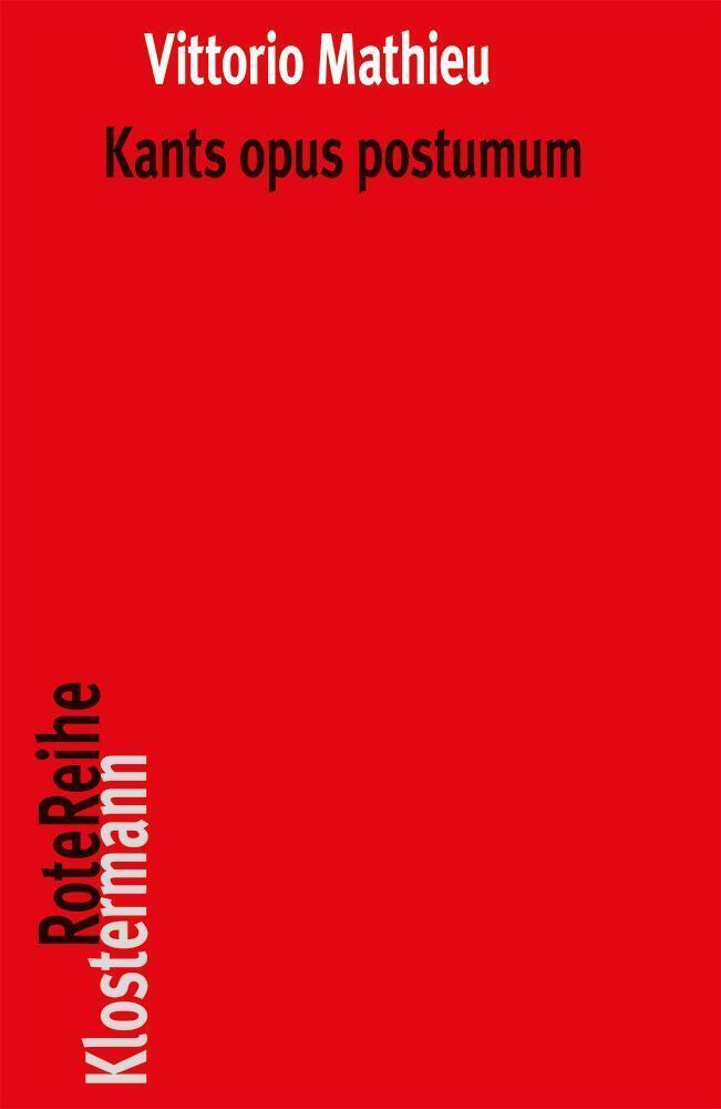 Cover: 9783465045977 | Kants opus postumum | Vittorio Mathieu | Taschenbuch | Deutsch | 2022