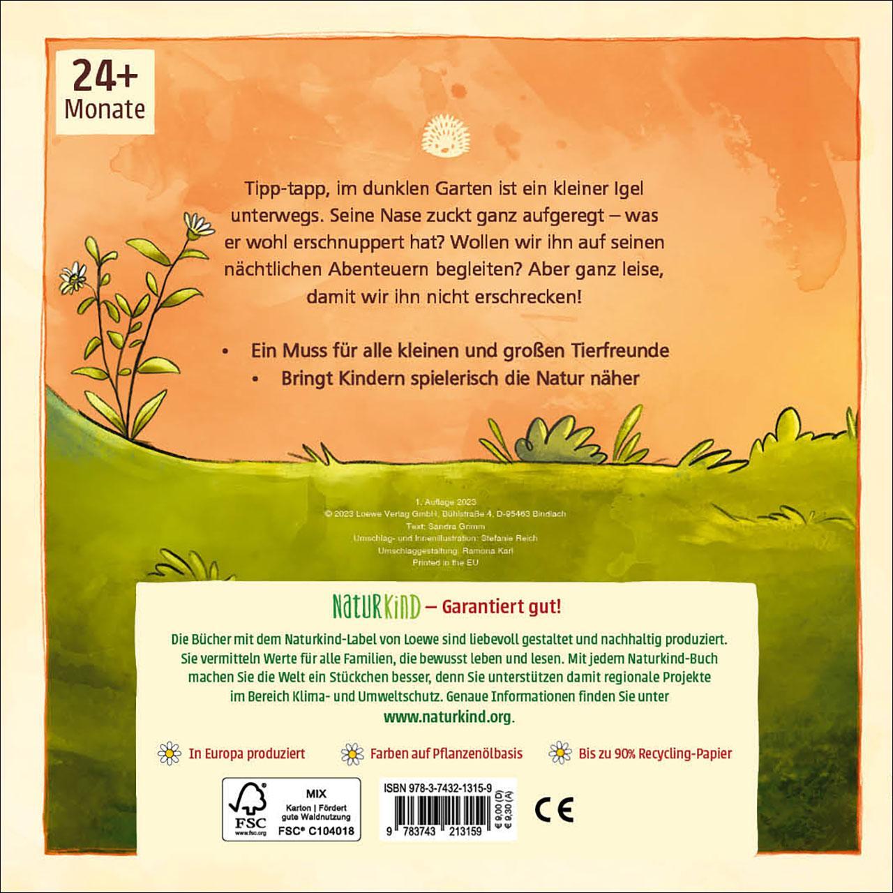 Rückseite: 9783743213159 | Mein erstes Naturbuch - Der Igel | Sandra Grimm | Buch | Naturkind