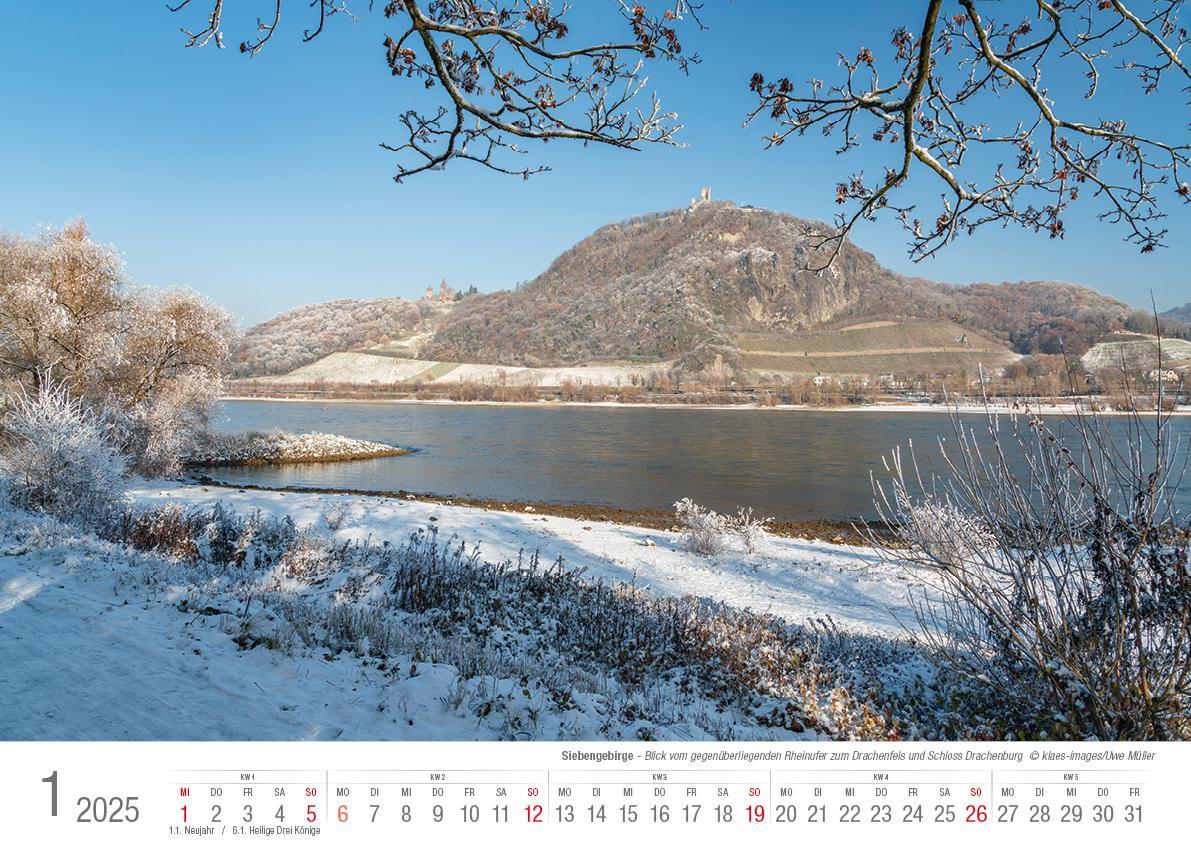 Bild: 9783965352193 | Siebengebirge 2025 Bildkalender A3 quer, spiralgebunden | Holger Klaes