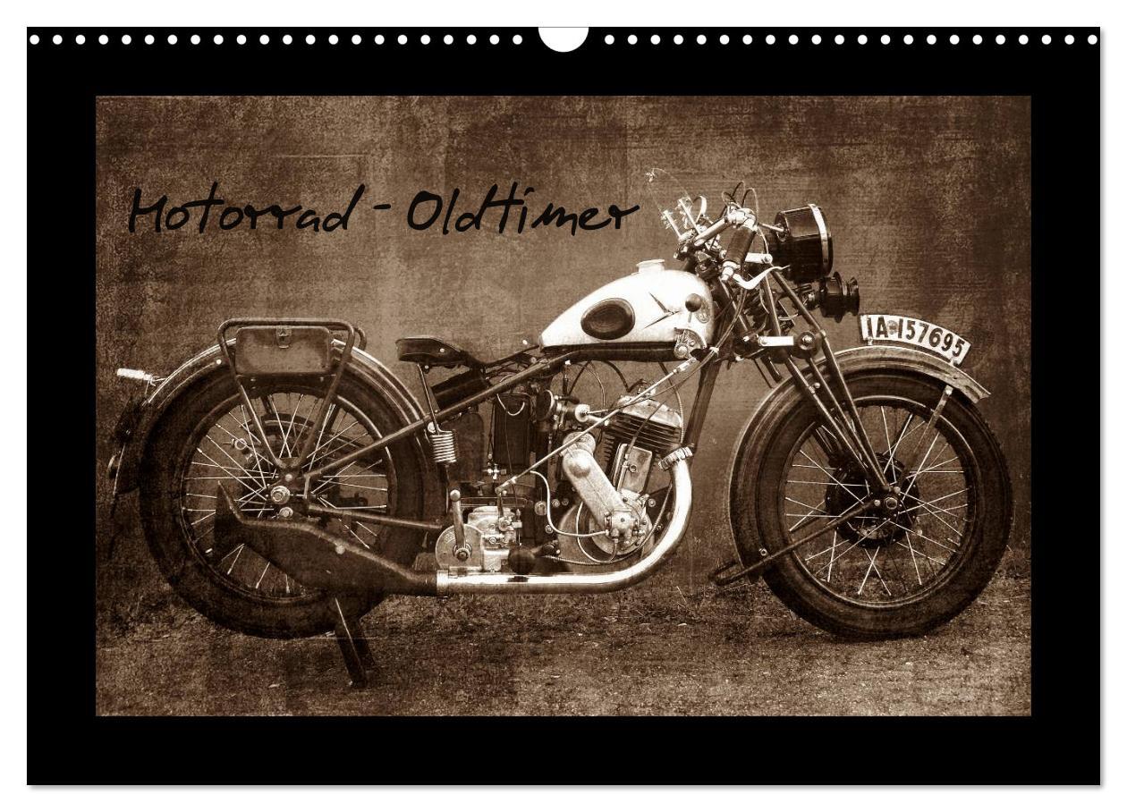 Cover: 9783435839100 | Motorrad Oldtimer (Wandkalender 2025 DIN A3 quer), CALVENDO...