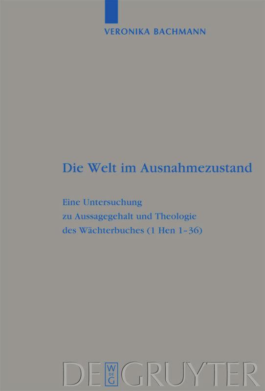 Cover: 9783110224290 | Die Welt im Ausnahmezustand | Veronika Bachmann | Buch | ISSN | 2009