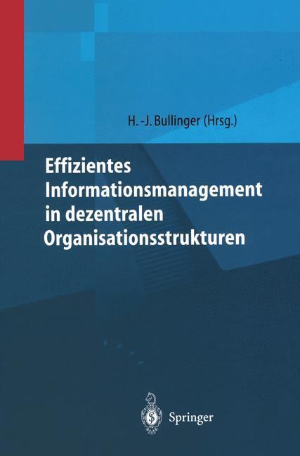 Cover: 9783642636738 | Effizientes Informationsmanagement in dezentralen...