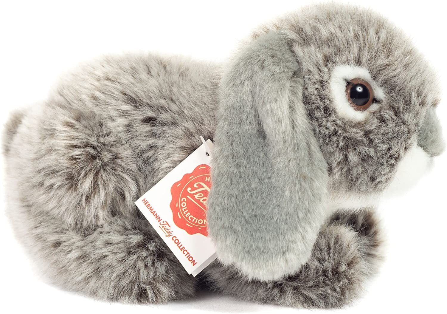 Cover: 4004510937289 | Teddy Hermann 93728 - Hase, Widder-Kaninchen grau, 18 cm, liegend,...