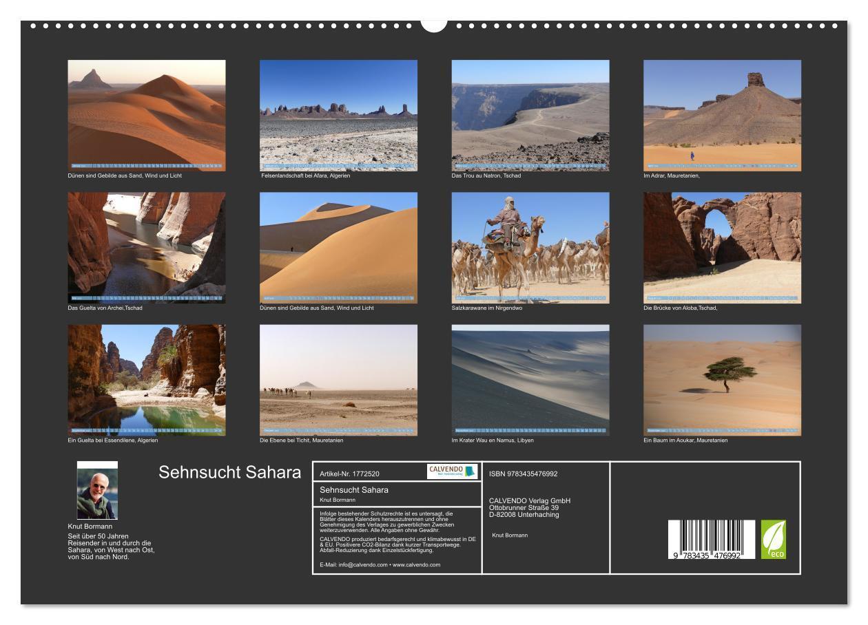 Bild: 9783435476992 | Sehnsucht Sahara (hochwertiger Premium Wandkalender 2025 DIN A2...