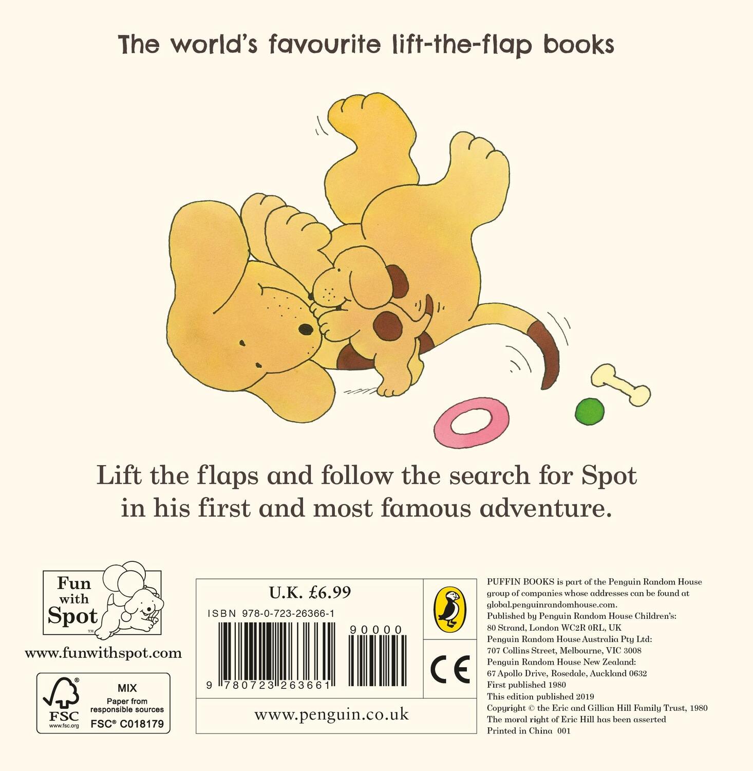 Rückseite: 9780723263661 | Where's Spot? | Eric Hill | Buch | Spot - Original Lift The Flap