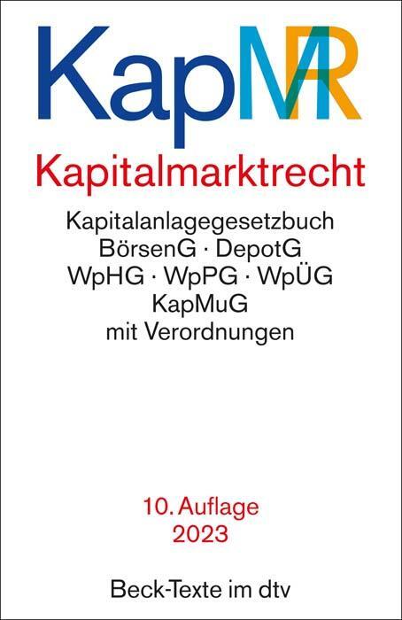 Cover: 9783423531900 | Kapitalmarktrecht | Rechtsstand: 1. Januar 2023 | Taschenbuch | 2023