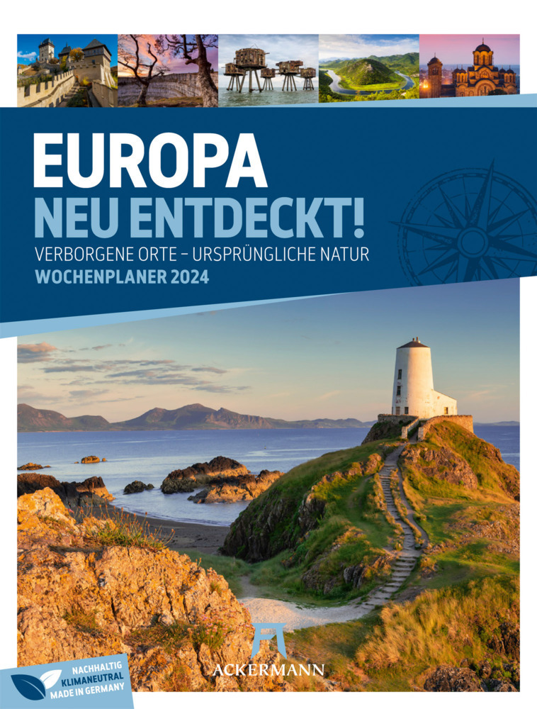 Cover: 9783838434100 | Europa neu entdeckt - Wochenplaner Kalender 2024 | Kunstverlag | 56 S.