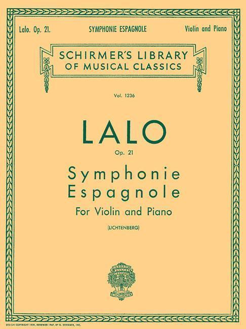 Cover: 9781458426505 | Symphonie Espagnole, Op. 21: Schirmer Library of Classics Volume...