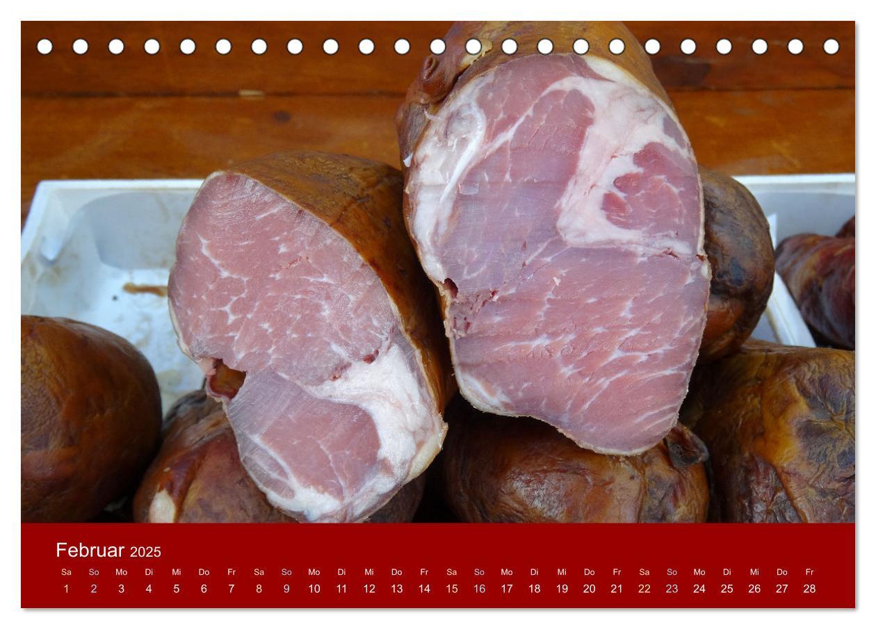 Bild: 9783457237007 | Schinken und Wurst (Tischkalender 2025 DIN A5 quer), CALVENDO...