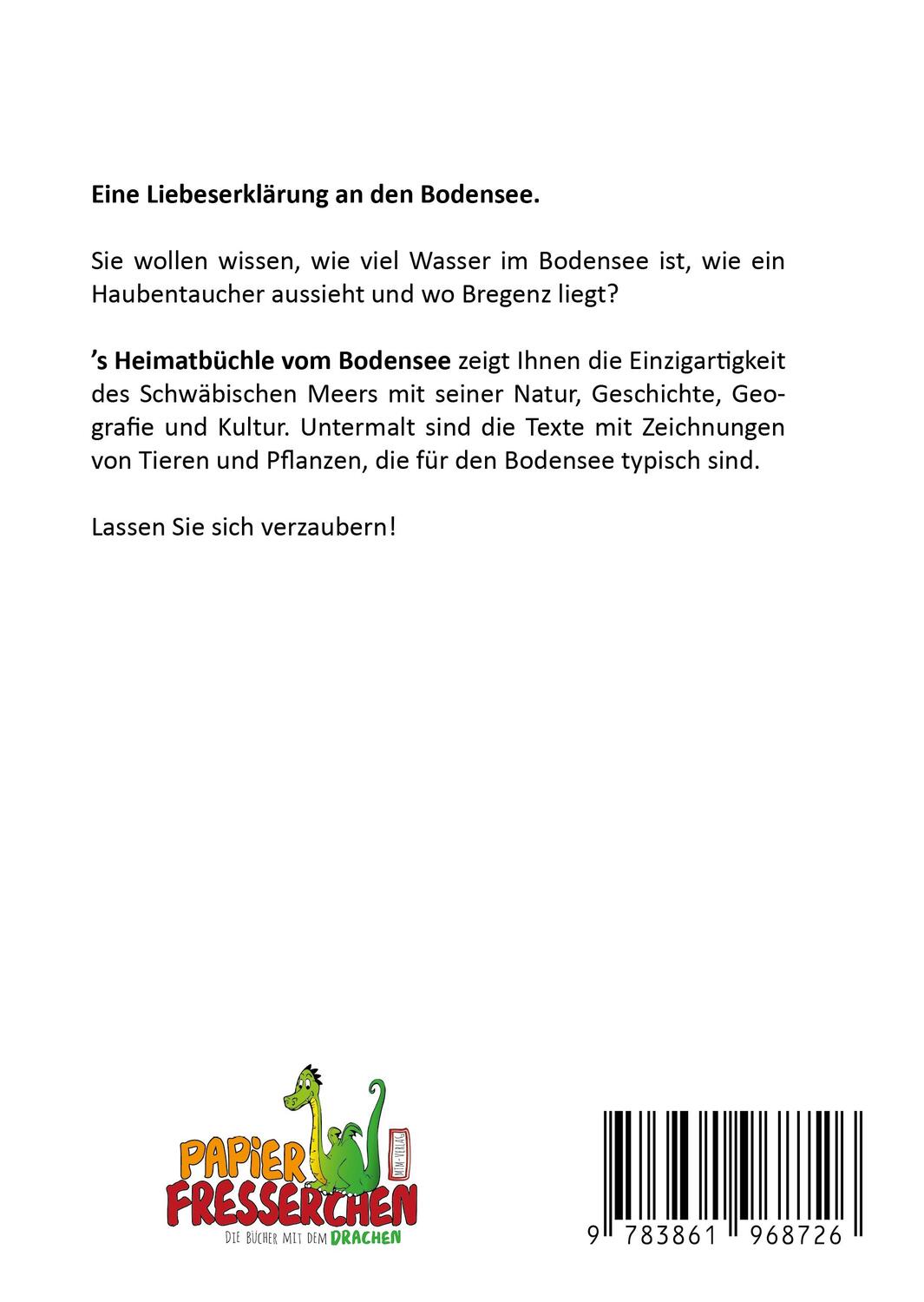 Rückseite: 9783861968726 | 's Heimatbüchle vom Bodensee | Silke Schäfer | Taschenbuch | 120 S.