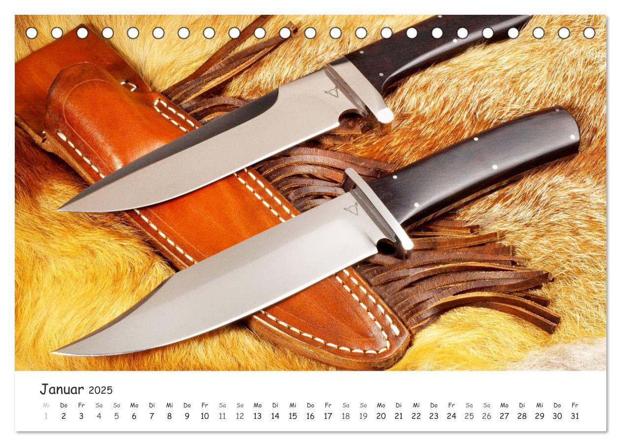 Bild: 9783435210671 | Handgefertigte Jagdmesser (Tischkalender 2025 DIN A5 quer),...