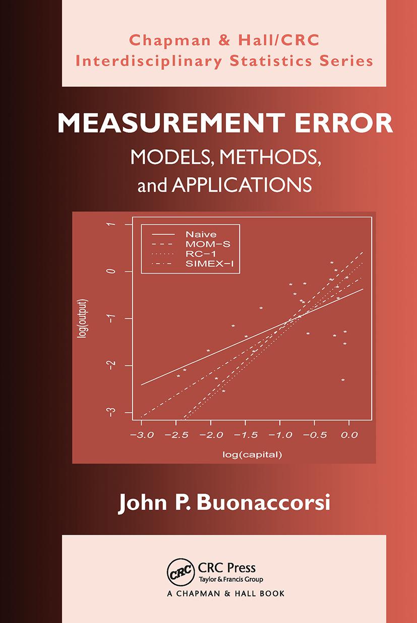 Cover: 9781032477688 | Measurement Error | Models, Methods, and Applications | Buonaccorsi