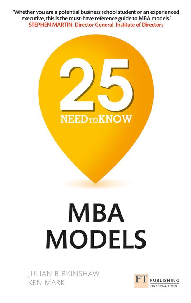 Cover: 9781292178899 | 25 Need-to-Know MBA Models | 25 Need-to-Know MBA Models | Taschenbuch