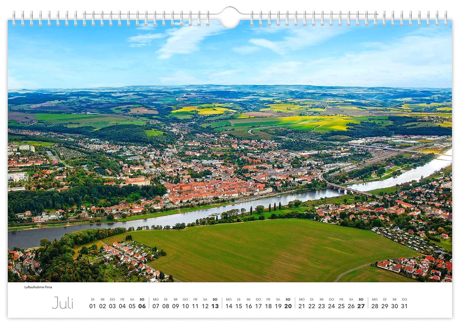 Bild: 9783910680500 | Kalender Dresden und Umgebung 2025 | 45 x 30 cm weißes Kalendarium