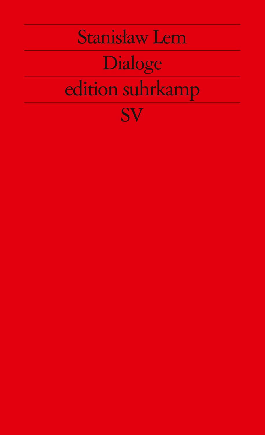 Cover: 9783518110133 | Dialoge | Stanislaw Lem | Taschenbuch | edition suhrkamp | 319 S.
