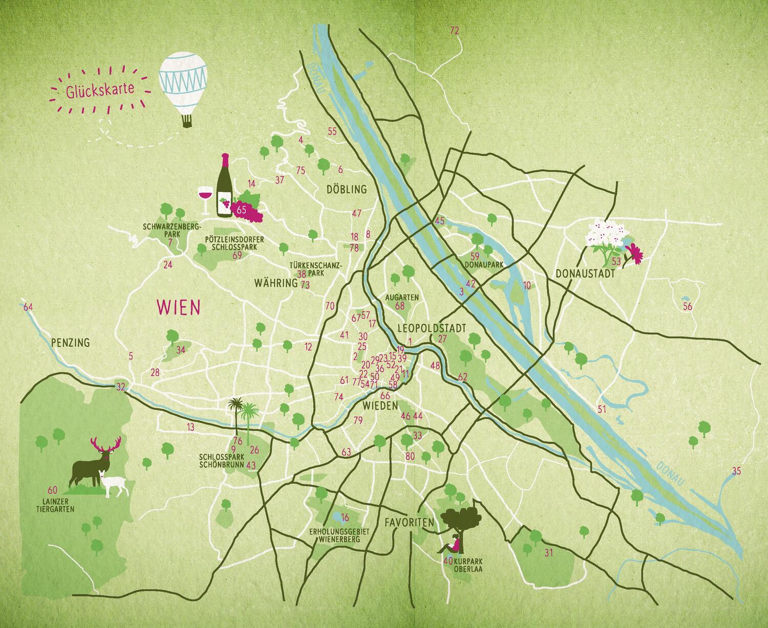 Bild: 9783770025039 | Grüne Glücksorte in Wien | Geh raus &amp; blüh auf | Martha Tretter | Buch