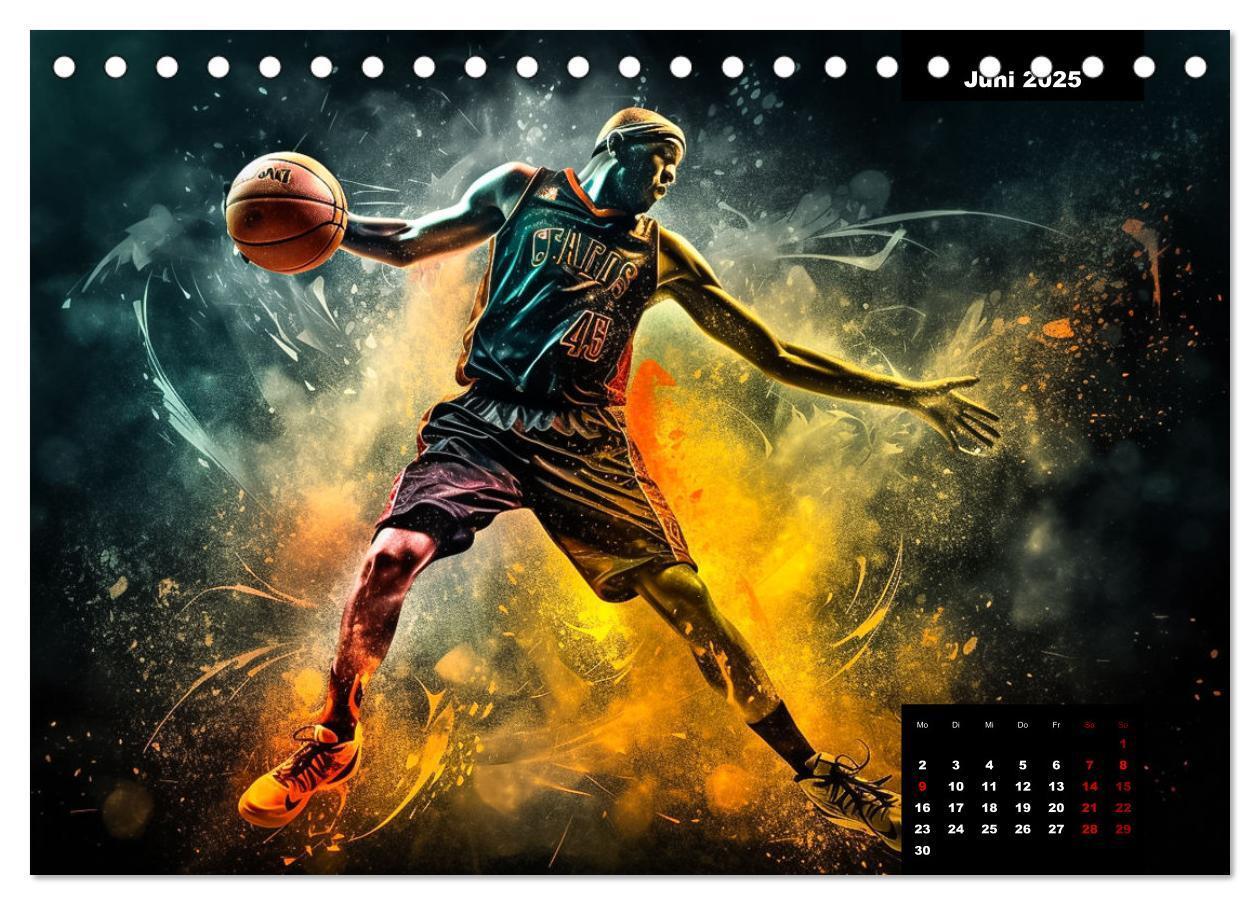 Bild: 9783383905667 | Faszination Basketball (Tischkalender 2025 DIN A5 quer), CALVENDO...