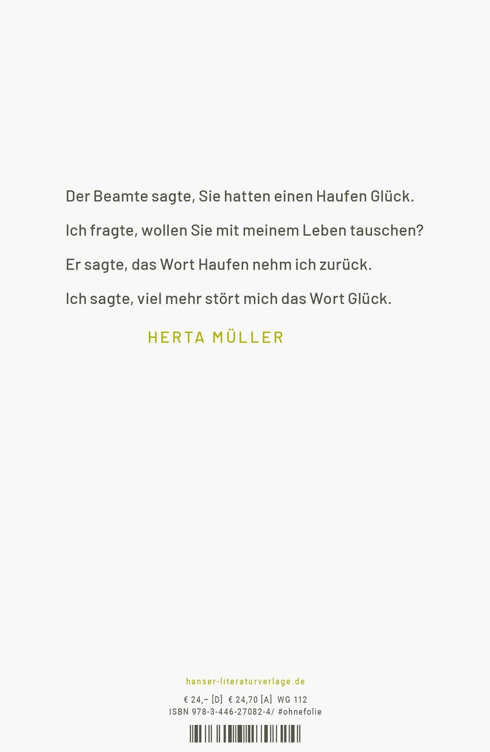 Bild: 9783446270824 | Der Beamte sagte | Erzählung | Herta Müller | Buch | 164 S. | Deutsch