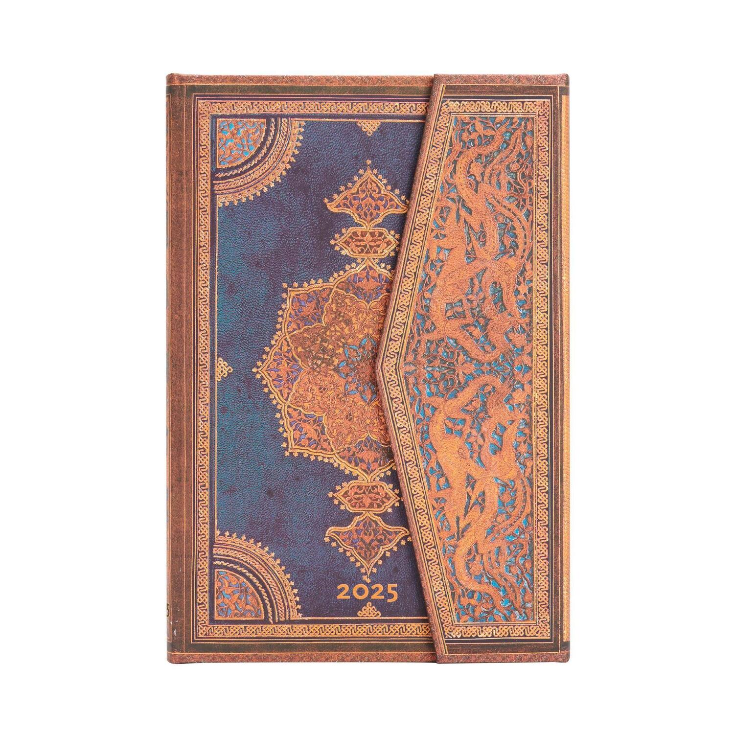 Cover: 9781408756201 | 12-Monatskalender 2025 Safawidisch Indigo, Mini, Verso | Paperblanks