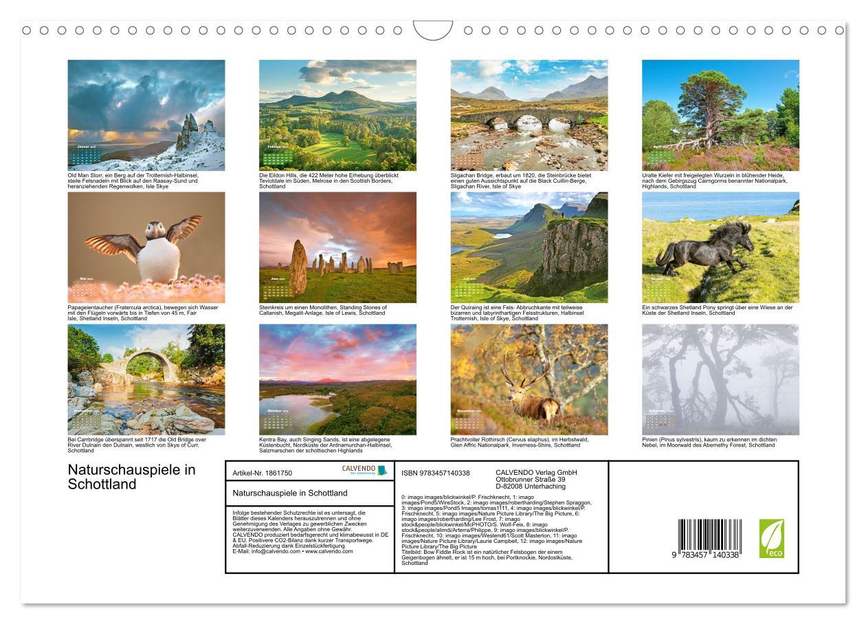 Bild: 9783457140338 | Naturschauspiele in Schottland (Wandkalender 2025 DIN A3 quer),...