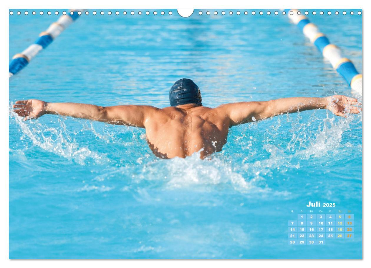 Bild: 9783383884788 | Schwimmen: Sport auf blauen Bahnen (Wandkalender 2025 DIN A3 quer),...