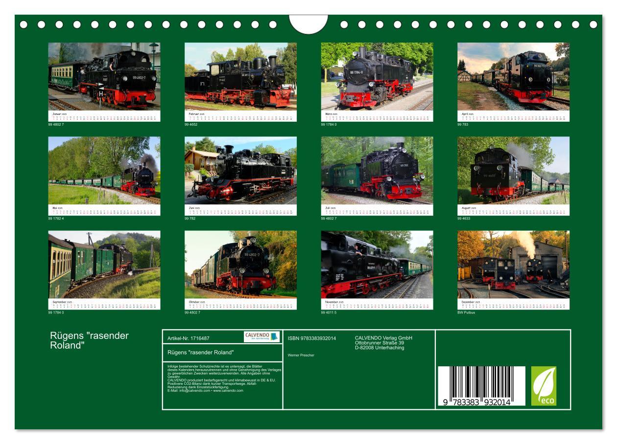 Bild: 9783383932014 | Rügens "rasender Roland" (Wandkalender 2025 DIN A4 quer), CALVENDO...