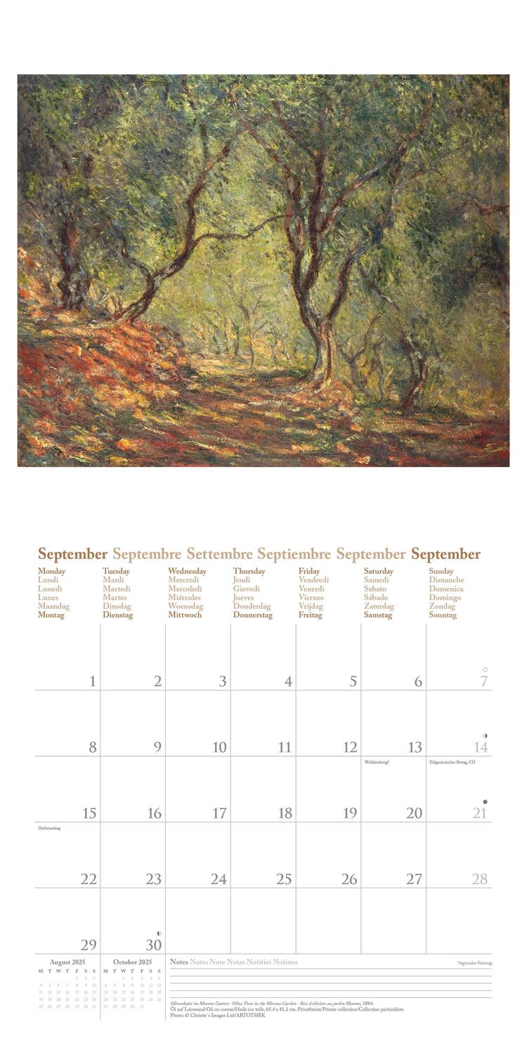 Bild: 4002725987952 | Claude Monet 2025 - Wand-Kalender - Broschüren-Kalender - 30x30 -...