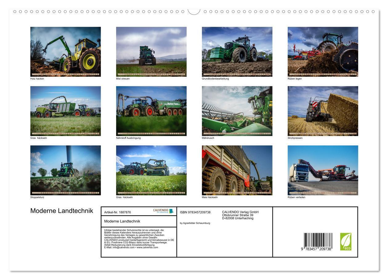 Bild: 9783457209738 | Moderne Landtechnik (hochwertiger Premium Wandkalender 2025 DIN A2...