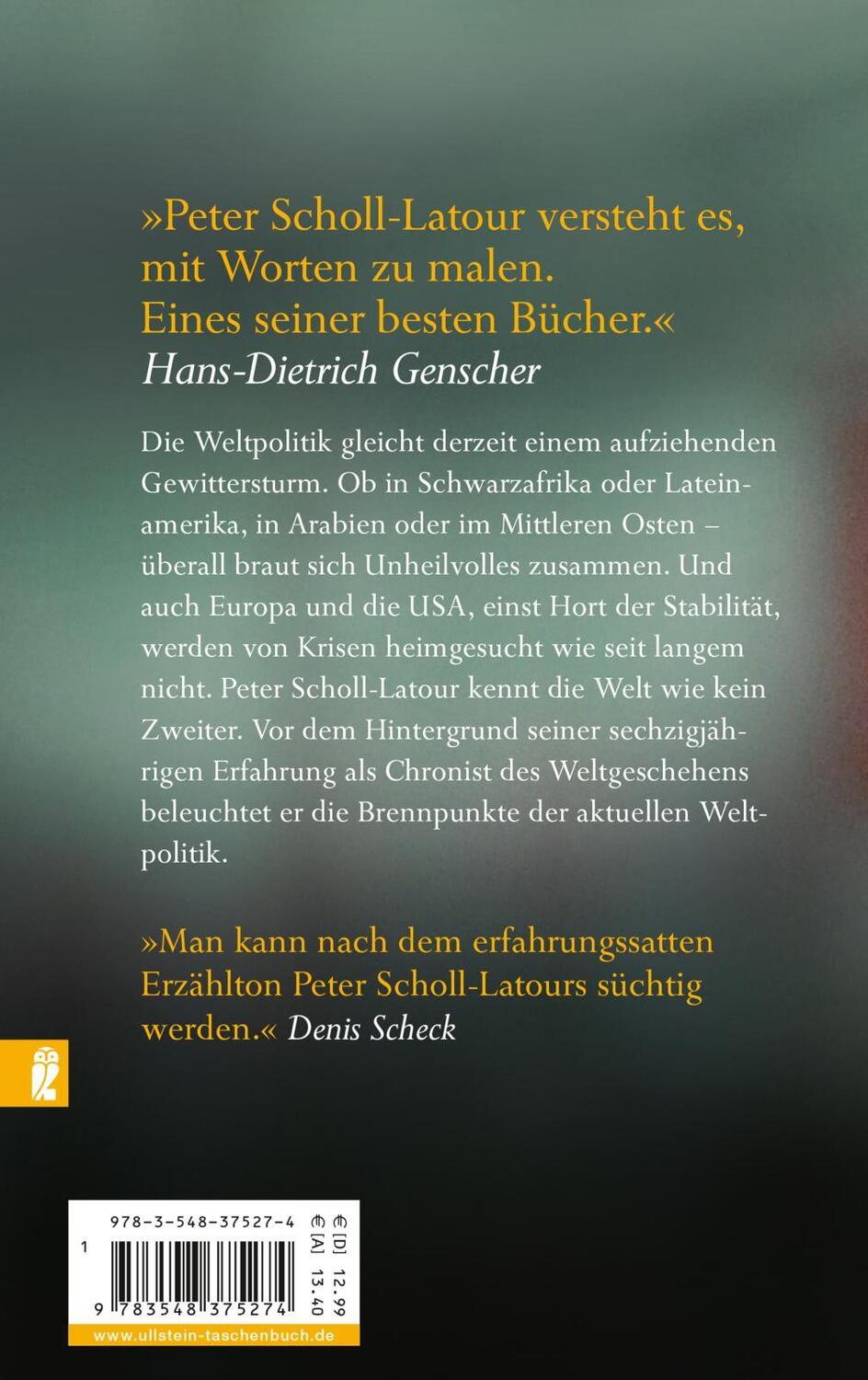 Rückseite: 9783548375274 | Die Welt aus den Fugen | Peter Scholl-Latour | Taschenbuch | Deutsch