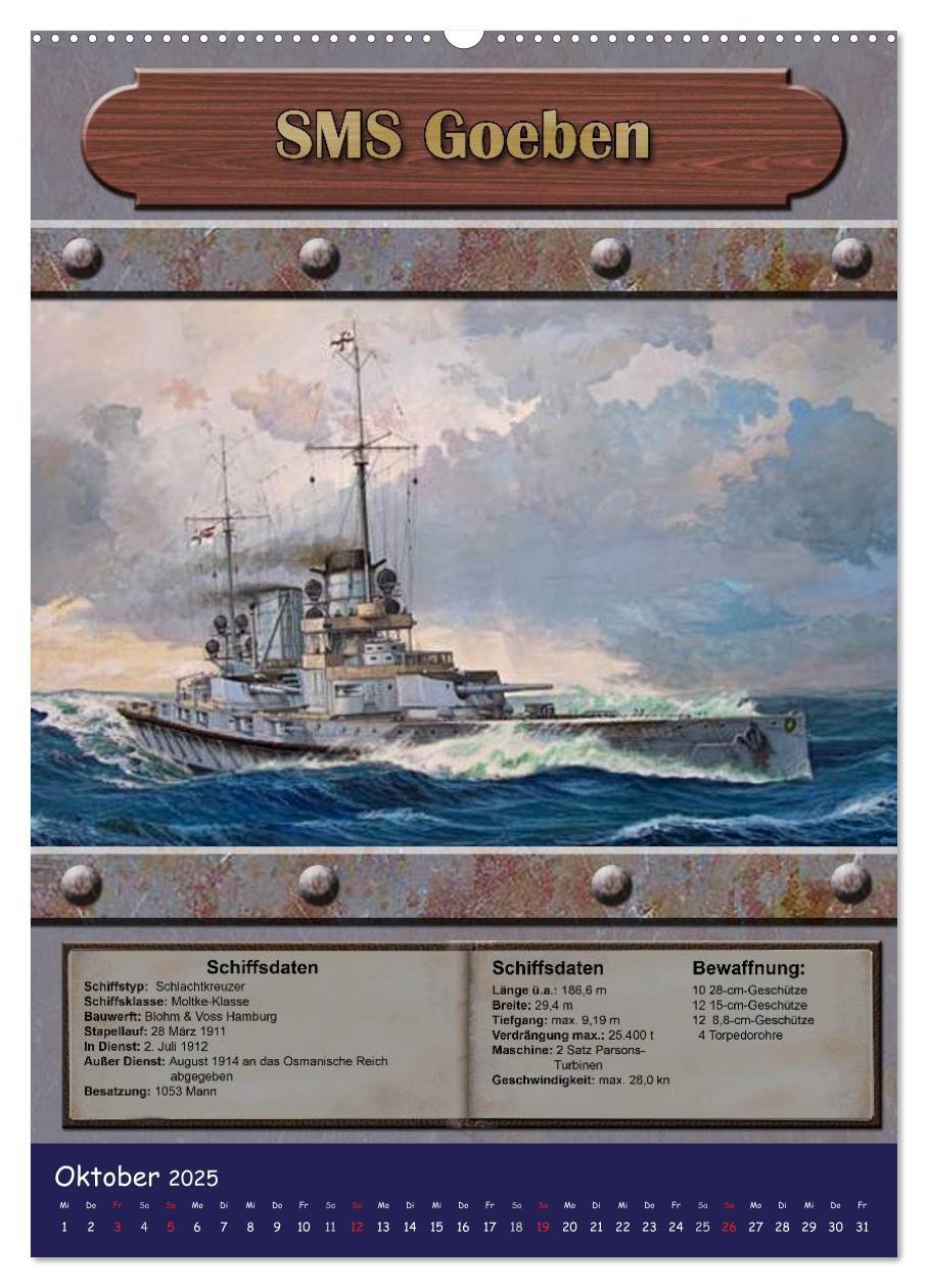 Bild: 9783457059852 | Die kaiserliche Marine 1871 - 1918 (Wandkalender 2025 DIN A2 hoch),...